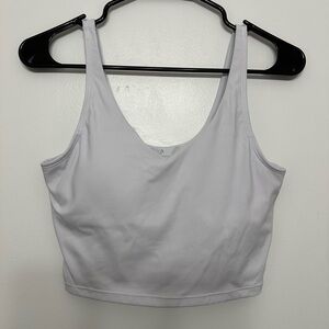 White Cropped Tank Top